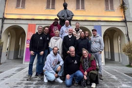 Mitarbeitende von Don Bosco Regensburg trafen beim Besuch in Valdocco auch den stellvertretenden Generaloberen der Salesianer Don Boscos