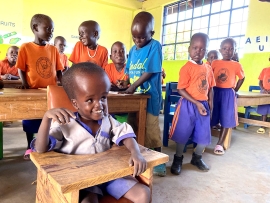 Ein Projekt der Don Bosco Jugendhilfe Weltweit: ein Kindergarten in Palabek, Uganda.