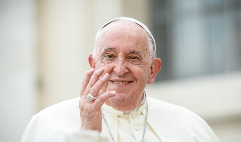 Papst Franziskus bei der Generalaudienz am 9. Oktober 2024 auf dem Petersplatz im Vatikan.