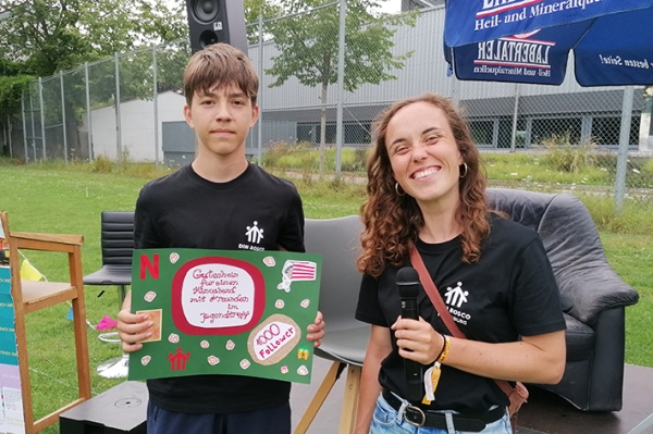 Aleksa gewann als 1.000 Follower beim Instagram Kanal von Don Bosco Regensburg einen Kinoabend